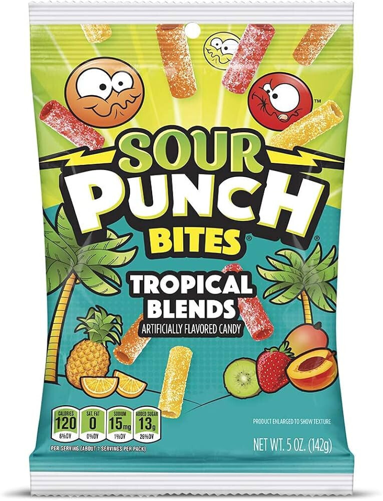 Sour Punch Bites Tropical (12x105g)