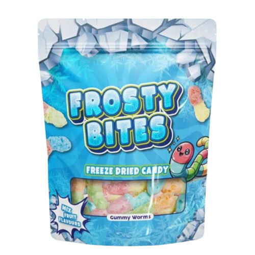 Frosty Bites Sour Worms (24x50g) FREEZE DRIED CANDY