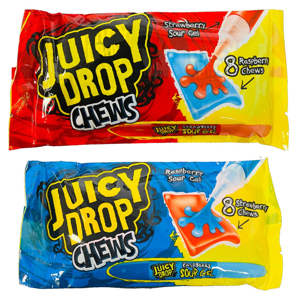 Juicy Drop Chews Bag Strawberry and Raspberry 16x67gr