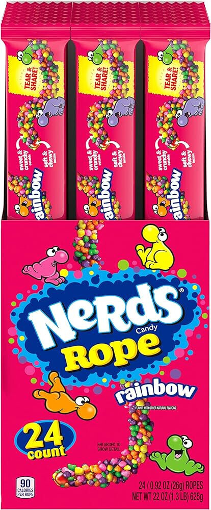 Nerds Candy Rope Rainbow (24X26g)