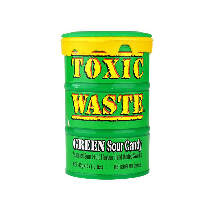 Toxic Waste Green Sour Candy Drum 12x42g