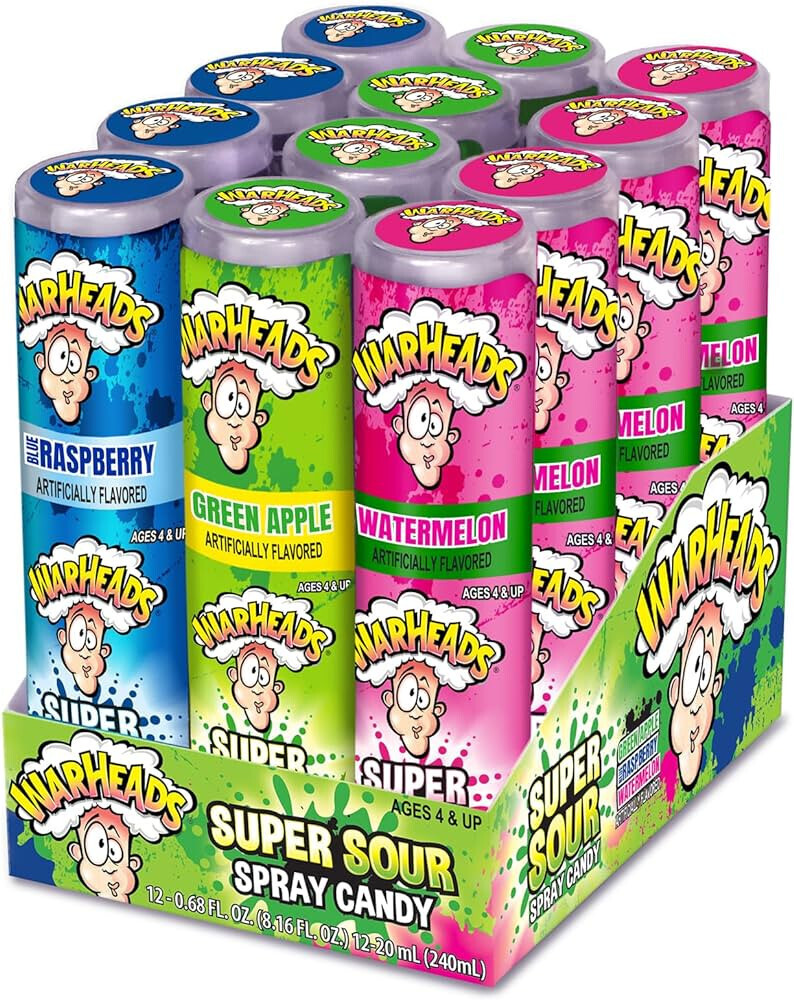 WARHEADS SUPER SOUR SPRAY CANDY (12X20ml)