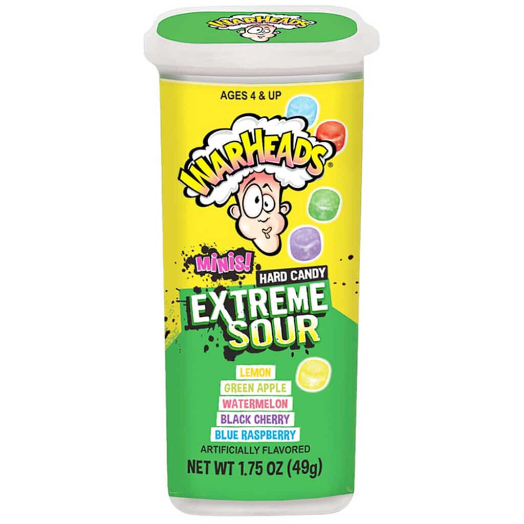 WARHEADS EXTREME SOUR MINIS HARD CANDY (18X49g)