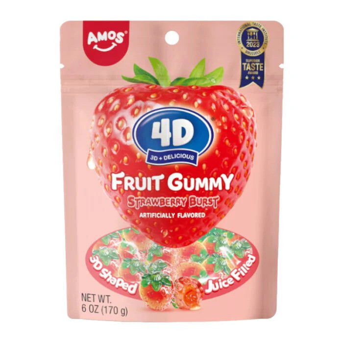 Amos Peelerz Strawberry Burst Fruit Gummy (12x170g)