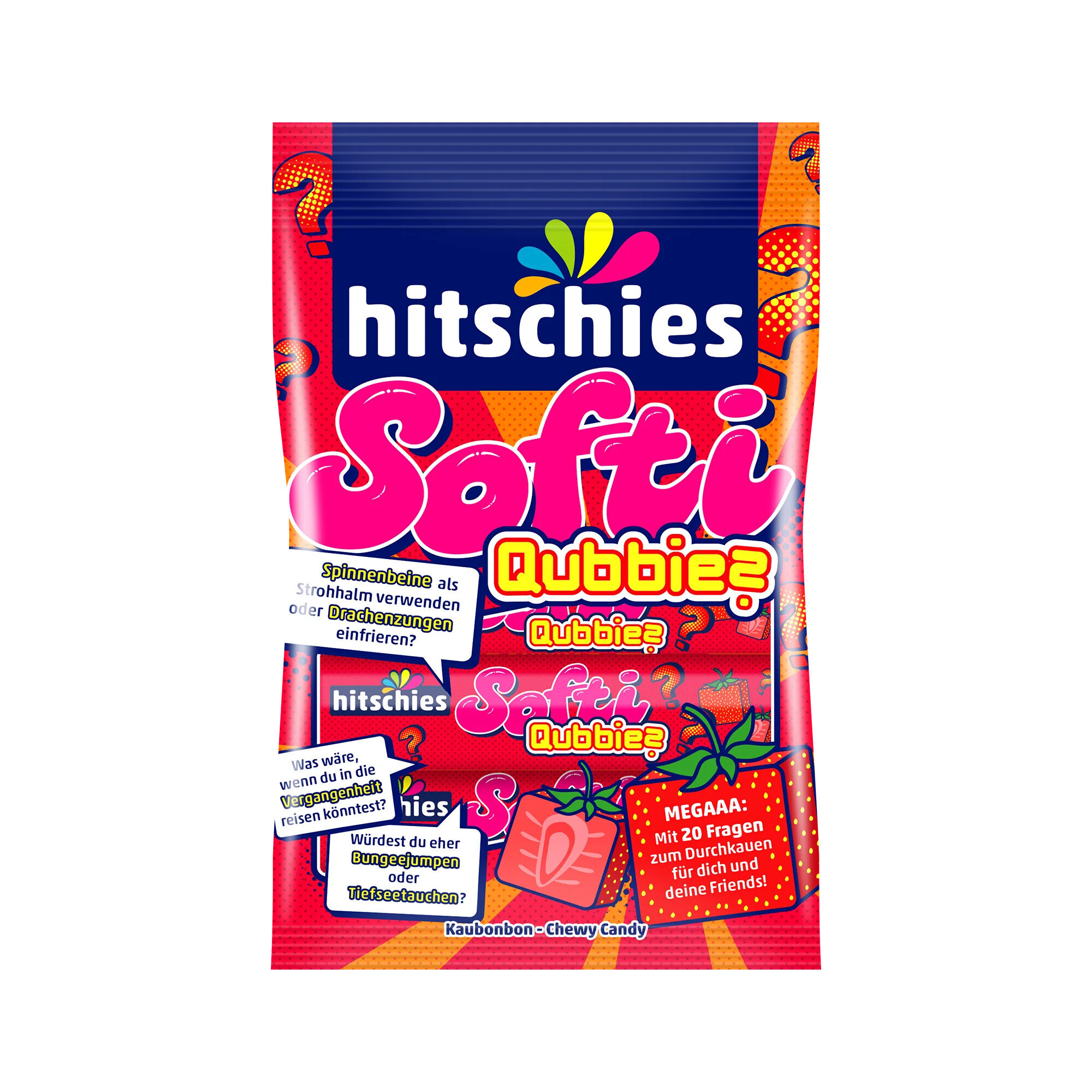 Hitschies Softi Qubbies - Erdbeere 18x80g