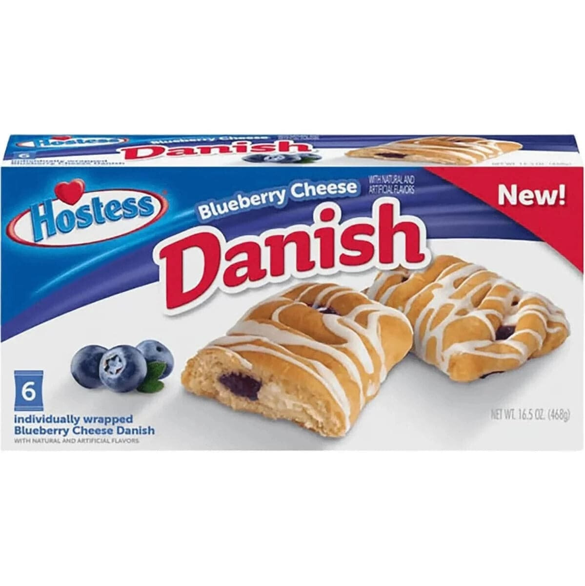 Hostess Danish Blueberry & Cream Cheese 6x468g