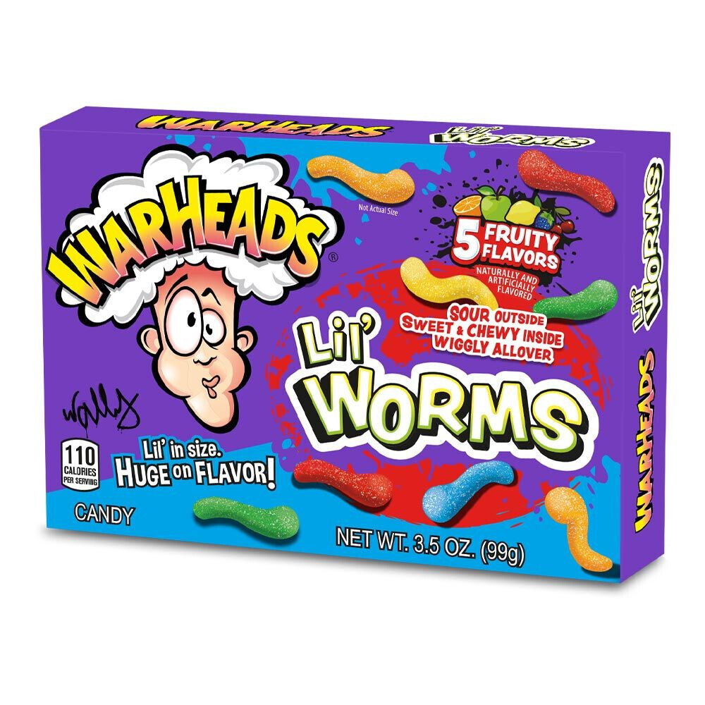 Warheads Lil Worms Theatre Box 99g (1x12)