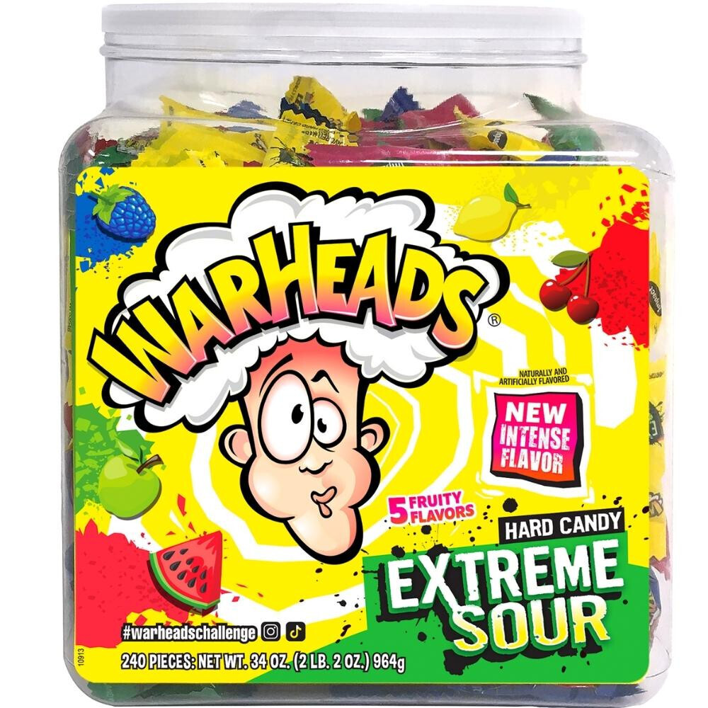 WARHEADS HARD CANDY EXTREME SOUR (964g)