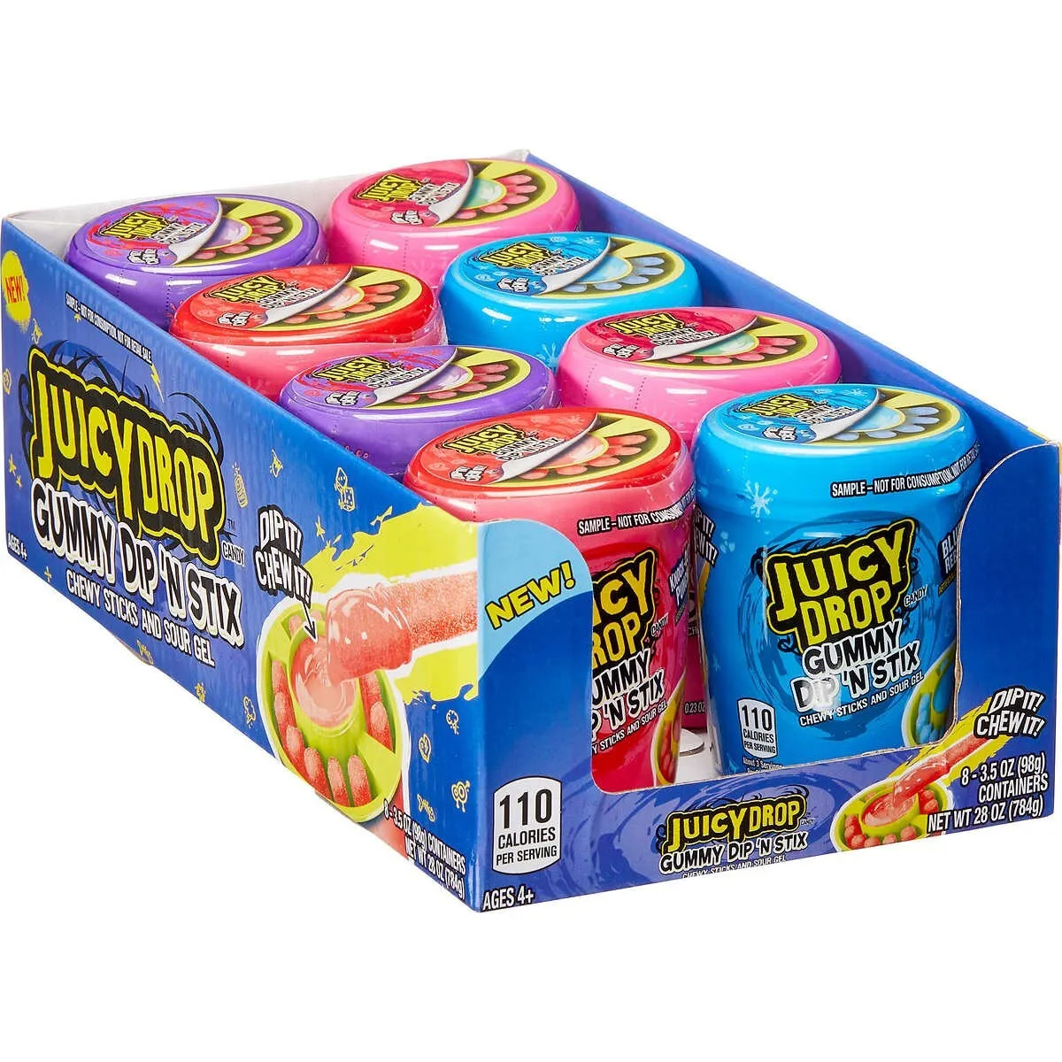 JUICY DROP GUMMY DIP N STIX (8x)